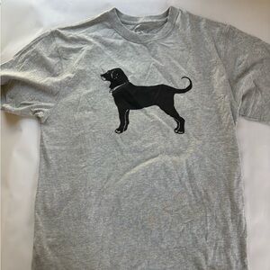 The Black Dog Gray Tee with Black Dog Silhouette small unisex adult size